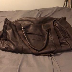Supple Brown Leather Timberland Weekender Bag
